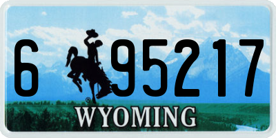 WY license plate 695217