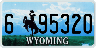 WY license plate 695320