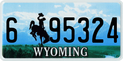 WY license plate 695324
