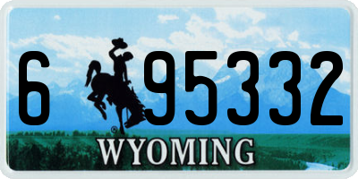 WY license plate 695332