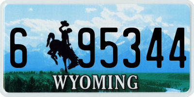 WY license plate 695344