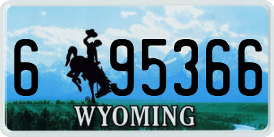 WY license plate 695366