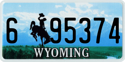 WY license plate 695374