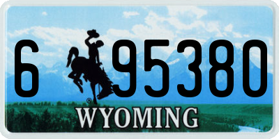 WY license plate 695380