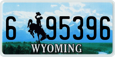 WY license plate 695396