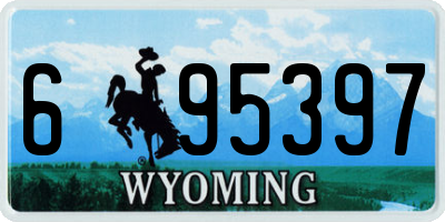 WY license plate 695397