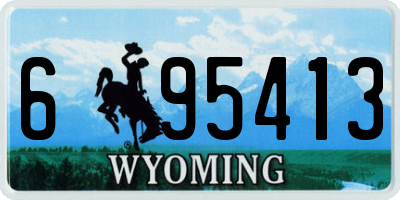 WY license plate 695413