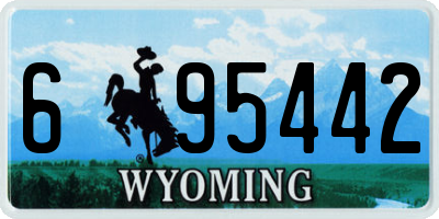 WY license plate 695442