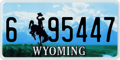 WY license plate 695447