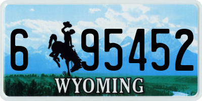 WY license plate 695452