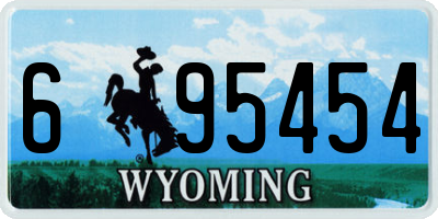 WY license plate 695454