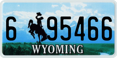 WY license plate 695466