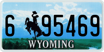 WY license plate 695469