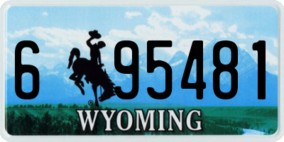WY license plate 695481