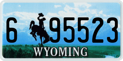 WY license plate 695523