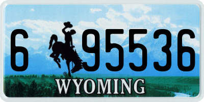 WY license plate 695536