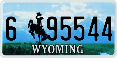 WY license plate 695544