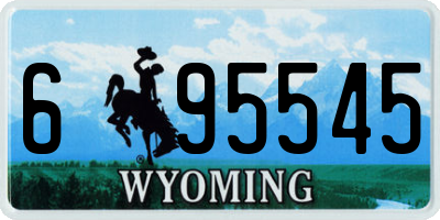 WY license plate 695545