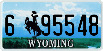 WY license plate 695548