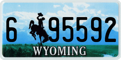 WY license plate 695592