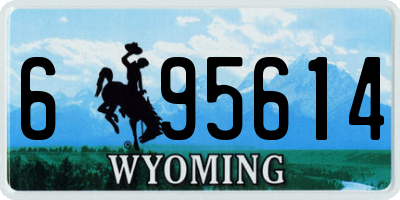 WY license plate 695614