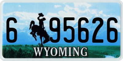 WY license plate 695626