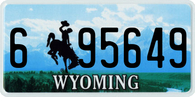 WY license plate 695649
