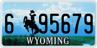 WY license plate 695679