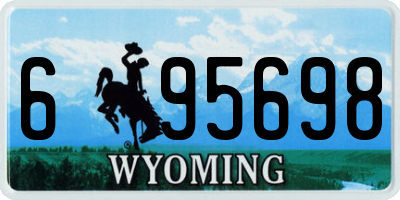 WY license plate 695698