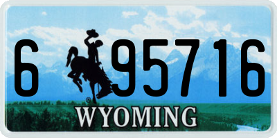 WY license plate 695716