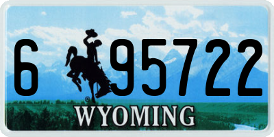WY license plate 695722