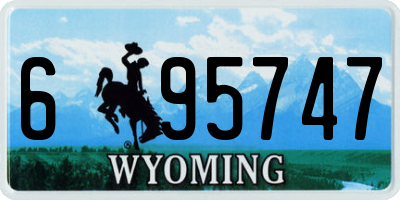 WY license plate 695747