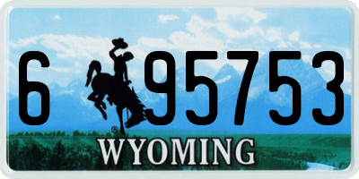 WY license plate 695753