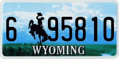 WY license plate 695810