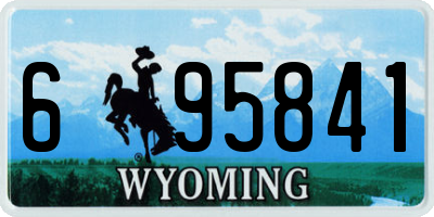 WY license plate 695841