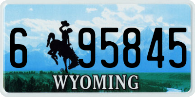 WY license plate 695845
