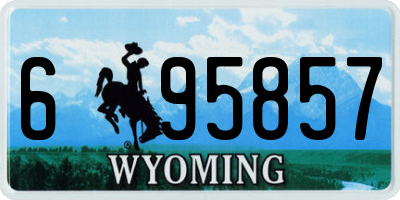 WY license plate 695857