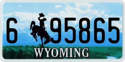 WY license plate 695865