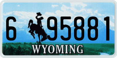 WY license plate 695881