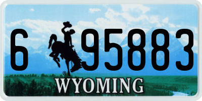 WY license plate 695883
