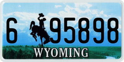 WY license plate 695898