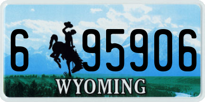 WY license plate 695906