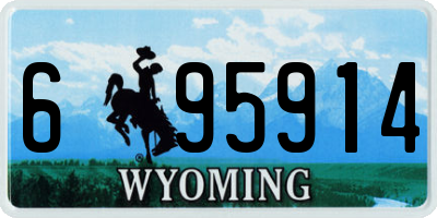 WY license plate 695914