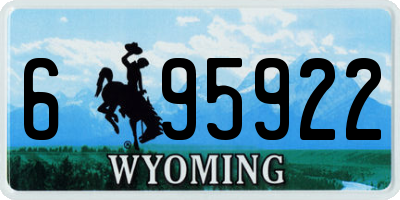 WY license plate 695922