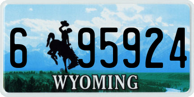 WY license plate 695924
