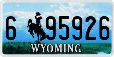 WY license plate 695926