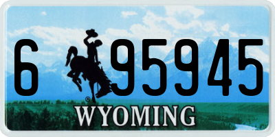 WY license plate 695945