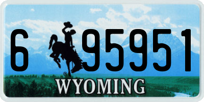WY license plate 695951