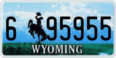 WY license plate 695955