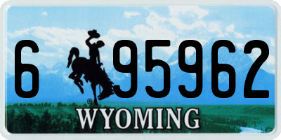 WY license plate 695962